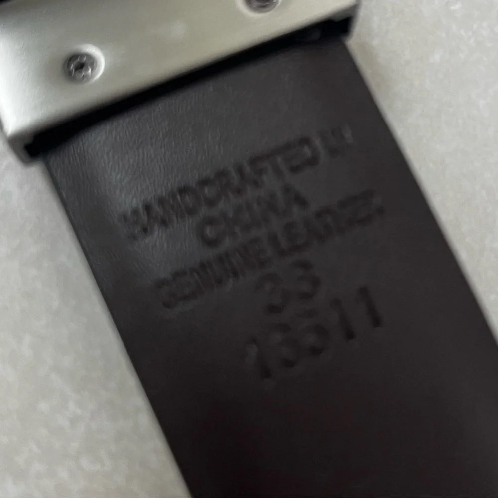 Duchamp London Reversible Brown and Black Leather Belt Size 38
